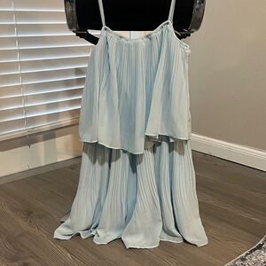 Amazon Light Blue Pleated romper